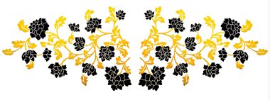 Beyaz arka plan üzerinde izole çiçek seramik doku