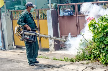 laksi, bangkok, Tayland - 11 Mart: tanımlanamayan memur bey