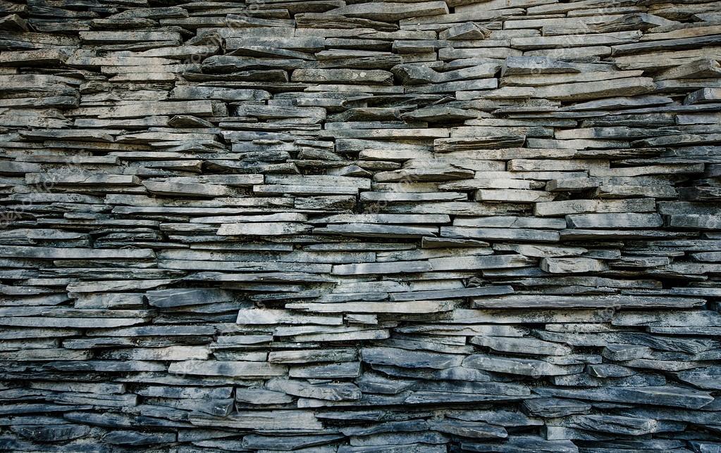 Slate Stone Wall Seamless Background Texture Stock Photo
