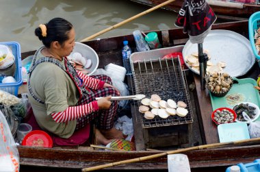 ampawa samutsongkram, thail ve - 19 Nisan 2014: en ünlü flo