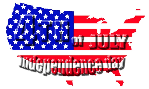 Dzień Niepodległości 4 lipca na białym tle — Zdjęcie stockowe
