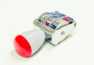 Beyaz arka plan Tarih damgası