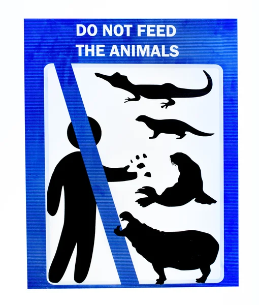 标志不喂动物 — 图库照片