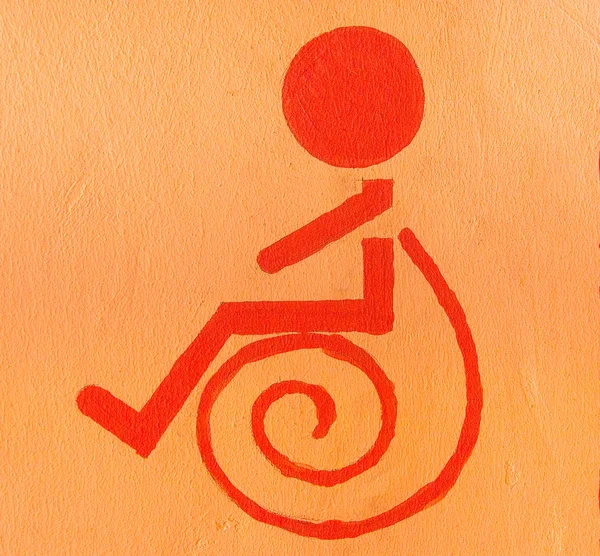 Sign of Handicap or wheelchair person — Stock Photo, Image