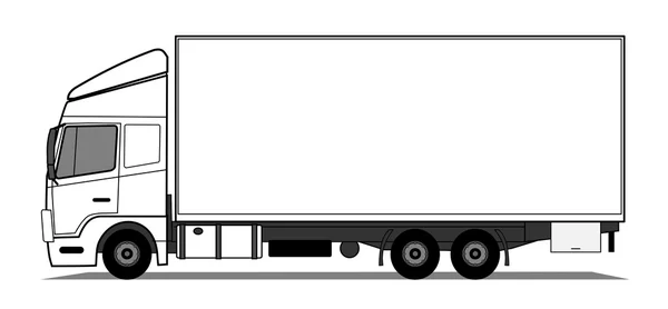 Camión caja — Vector de stock