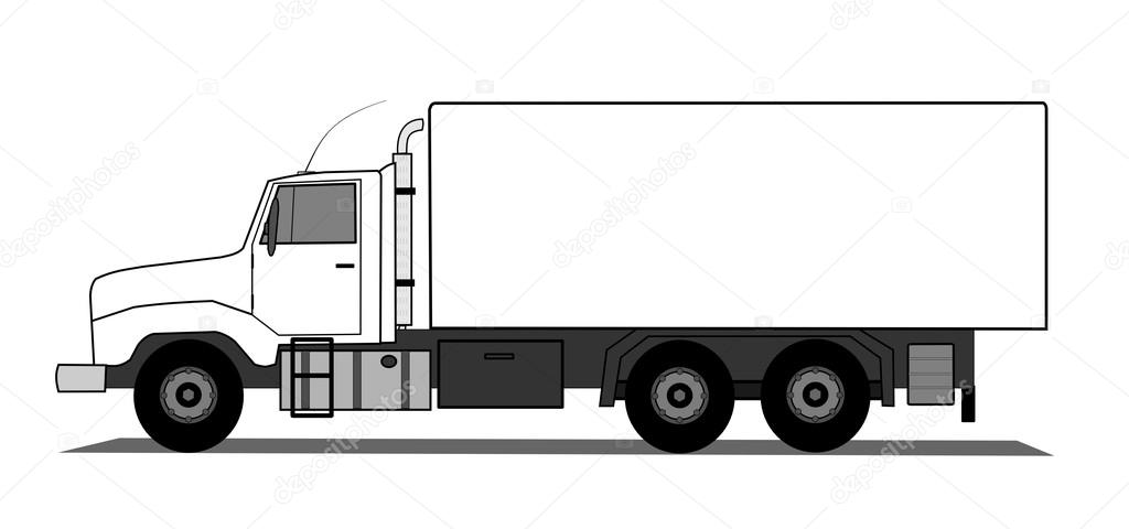 Box truck — Stock Vector © brudercz 13423056