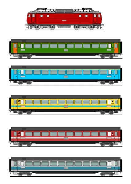 Train de voyageurs — Image vectorielle