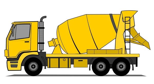 Misturador de cimento caminhão vetor — Vetor de Stock