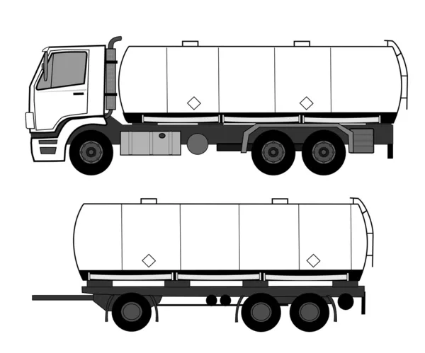 Vetor de reboque tanque —  Vetores de Stock