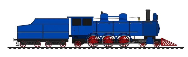 Locomotora de vapor — Vector de stock