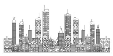 bir plan stil örnek şehir manzarası.