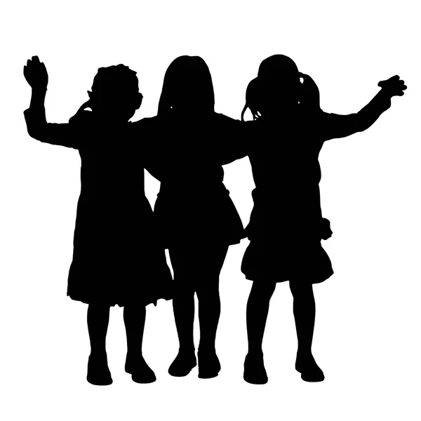 Kids silhouette — Stock Vector