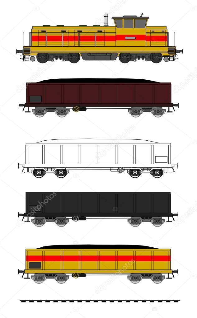 Coal train vector
