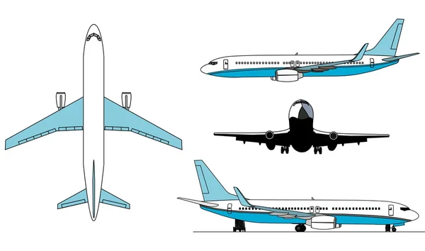 Arplanes silhouettes — Stock Vector