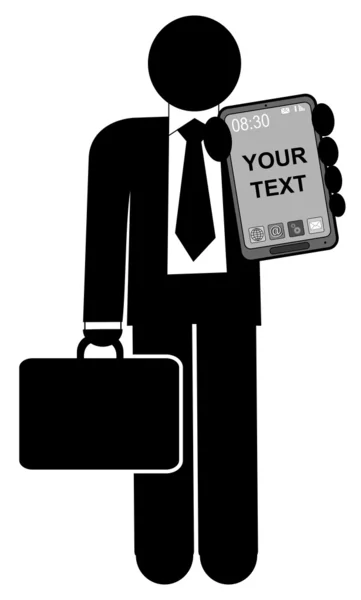 Man with mobile phone — Stock Vector