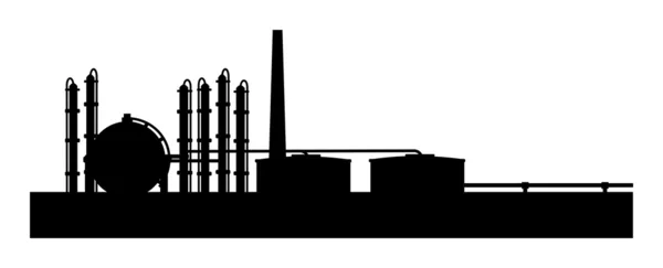 Refinería de petróleo — Vector de stock