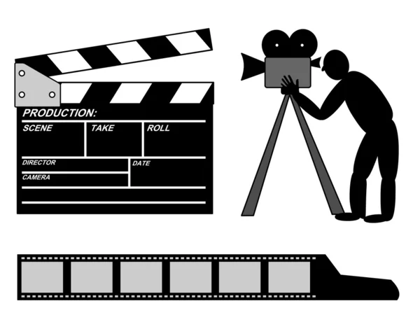 Movies production collection — Stock Vector
