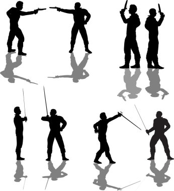 Düellocu silhouettes