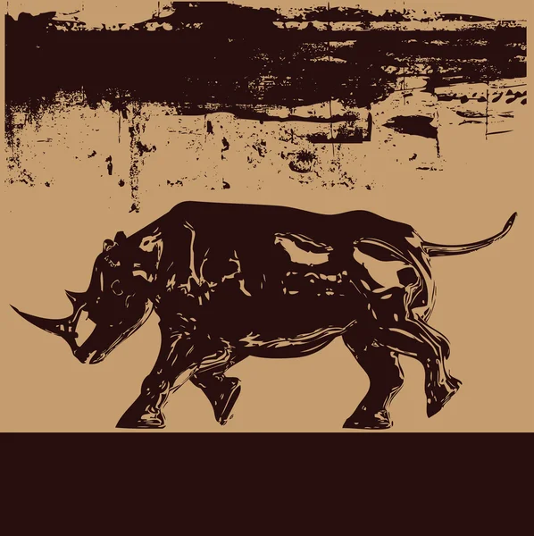 Tle nosorożec — Wektor stockowy