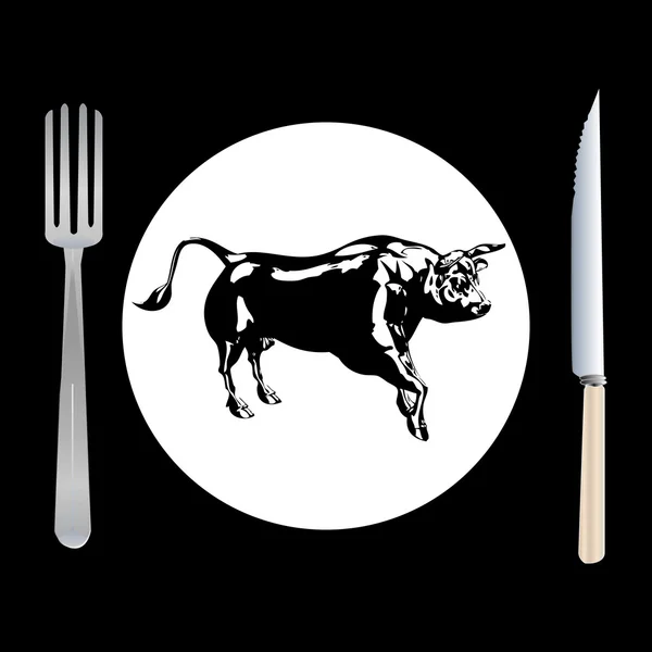 牛排菜单 — 图库矢量图片