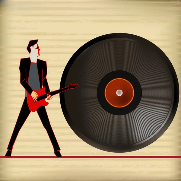 Vinyle Musique Fond — Image vectorielle