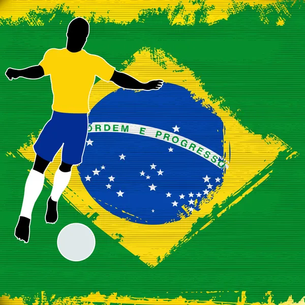 Fútbol Brasil — Archivo Imágenes Vectoriales