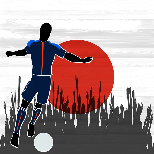 Voetbal japan — Stockvector