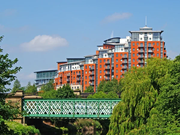 Modern Riverside Apartments — Stock Photo, Image