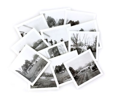 Klasik siyah-beyaz fotoğraf kolaj