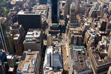 new york şehrinin sokakları havadan görünümü