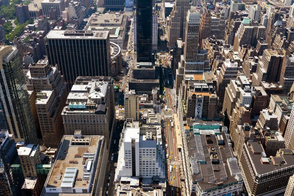 Letecký pohled na ulicích new Yorku — Stock fotografie