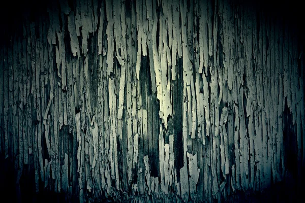 Dark Peeling Paint Texture on Old Grungy Wood — Stock Photo, Image