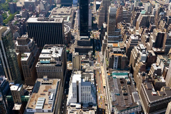 Flygfoto över new Yorks gator scener — Stockfoto
