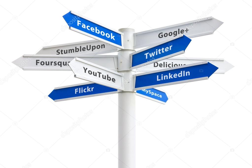 Social Media Websites Sign