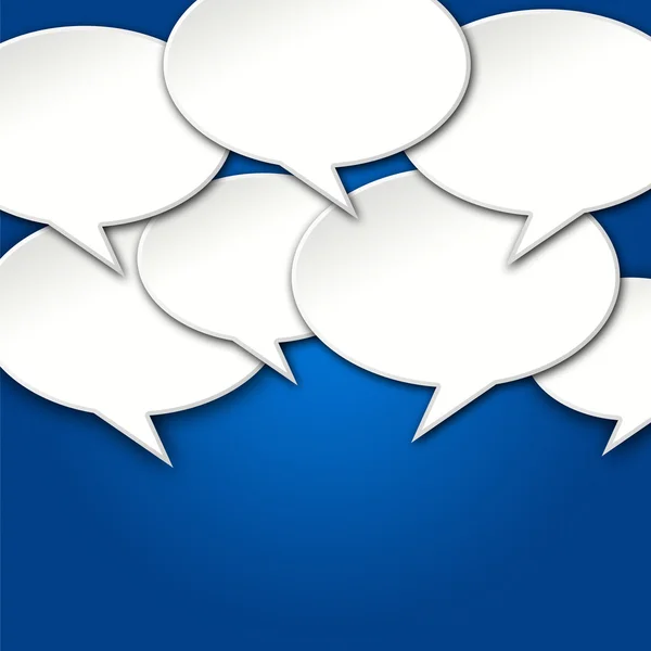 Chat Bubbles Crowded on Blue Background — Stock Photo, Image