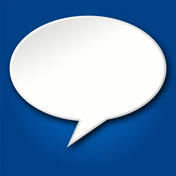 Chat-Blase auf blauem Hintergrund — Stockfoto