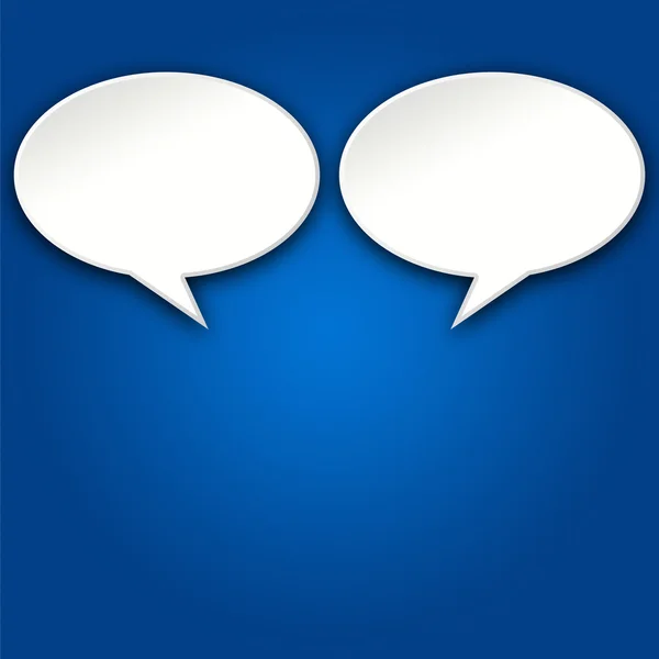 2 Chat Bubbles on Blue Background — Stock Photo, Image