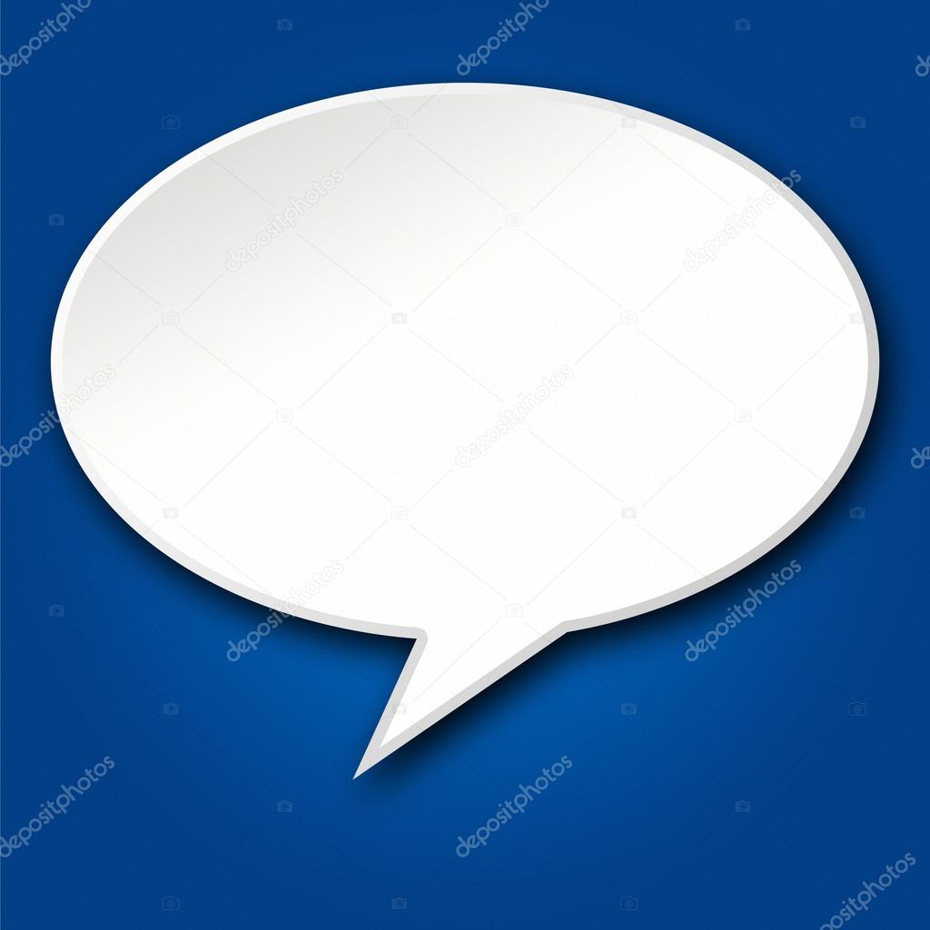 Chat Bubble on Blue Background