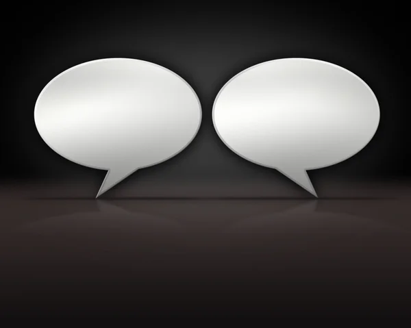 Chat Bubbles on Black Background — Stock Photo, Image