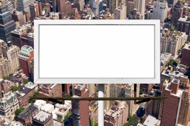 Billboard işaret new york ciy arka plan