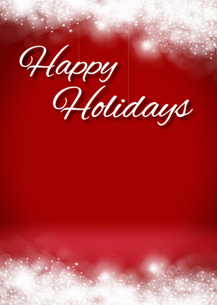 Снежные счастливые каникулы 3D Карточный фон
