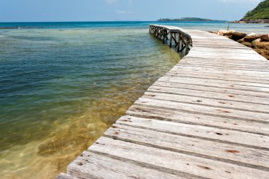 ahşap iskele tropik deniz