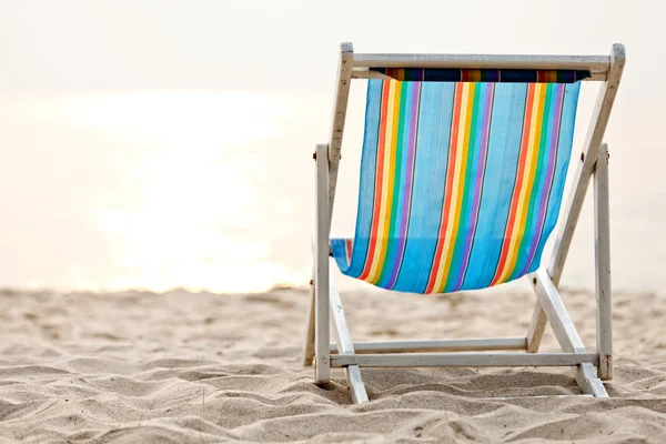 Beach chair on sand — Stock Photo, Image