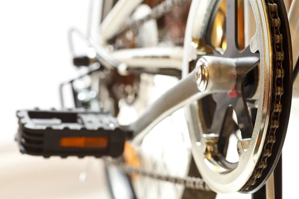 Крупный план частей велосипеда — стоковое фото