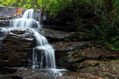 Tayland doğusunda tropikal orman şelale