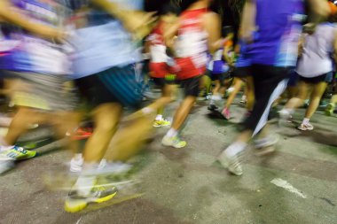 maraton compettition çalışan koşucuları