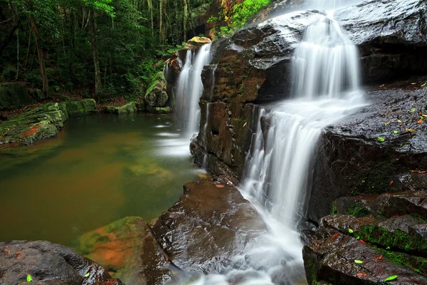 Vízesés a trópusi erdő — Stock Fotó