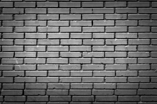 Mur en brique en noir et blanc traité — Photo