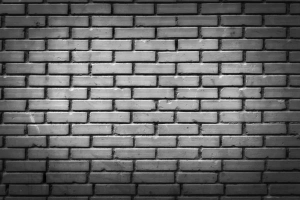 Mur en brique en noir et blanc traité — Photo