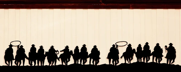 Cowboys på hästar — Stockfoto